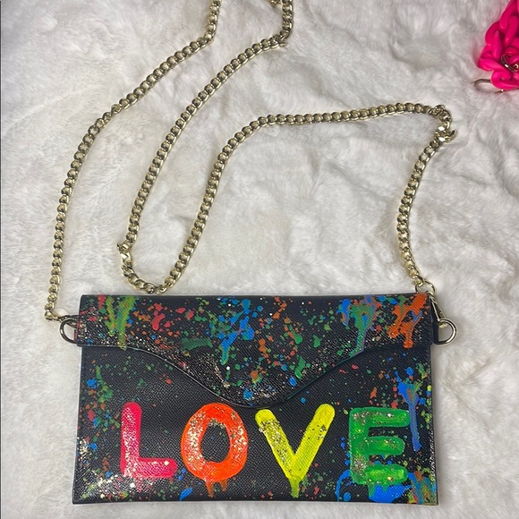 Anca Barbu- Clutch bag- LOVE- multi neon color - Picture 6 of 7
